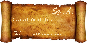 Szalai Achilles névjegykártya